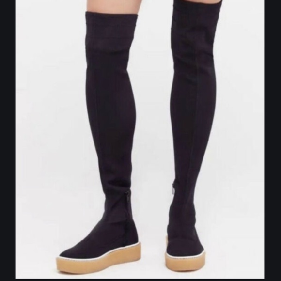 Free people 38 black outer limits stretch boots - Picture 2 of 7